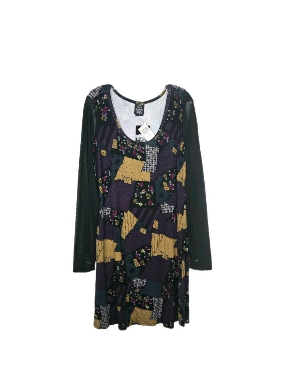 The Nightmare Before Christmas Sally Mesh Patchwork Dress Size 2 Disney New